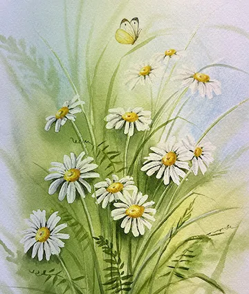 Daisy Watercolor Art Litchfield Magazine