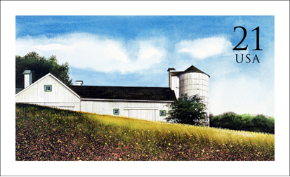 Barn on Ives Rd. in Washington, used on US Postal service postcard