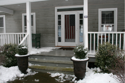 FRONT PORCH ENTRY OF A HOME IN WARREN, CT.