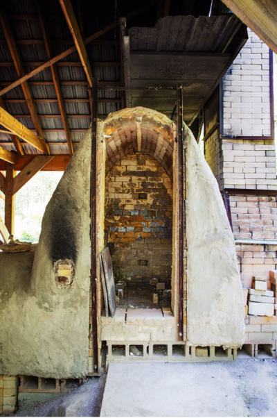 ONE OF THE KILNS AT ALISON PALMER'S STUDIO. PHOTO BY BLEACHER & EVERARD