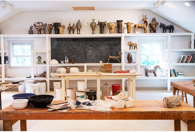 THE INTERIOR OF ALISON PALMER'S STUDIO. PHOTO BY BLEACHER & EVERARD