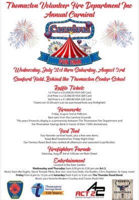 Thomaston Volunteer Fire Department Annual Carnival