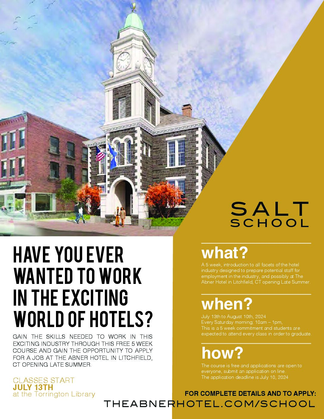 Salt School In Association with The Abner Hotel