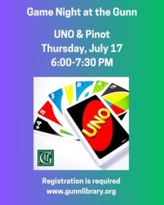 UNO & Pinot – Game Night at Gunn