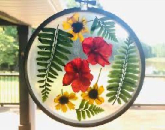 Pressed Flower Suncatcher